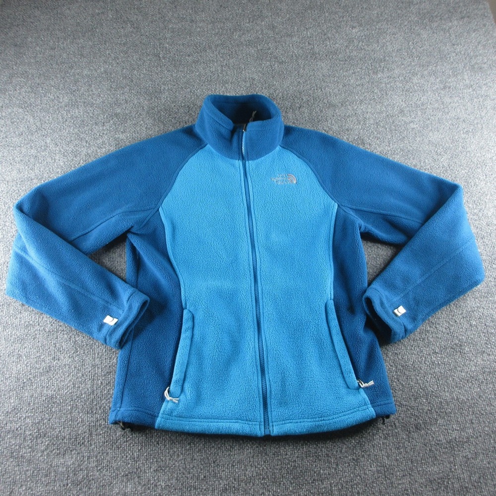 The North Face Jacket Womens Medium Blue Fleece Lined Full Zip Outdoor Hiking